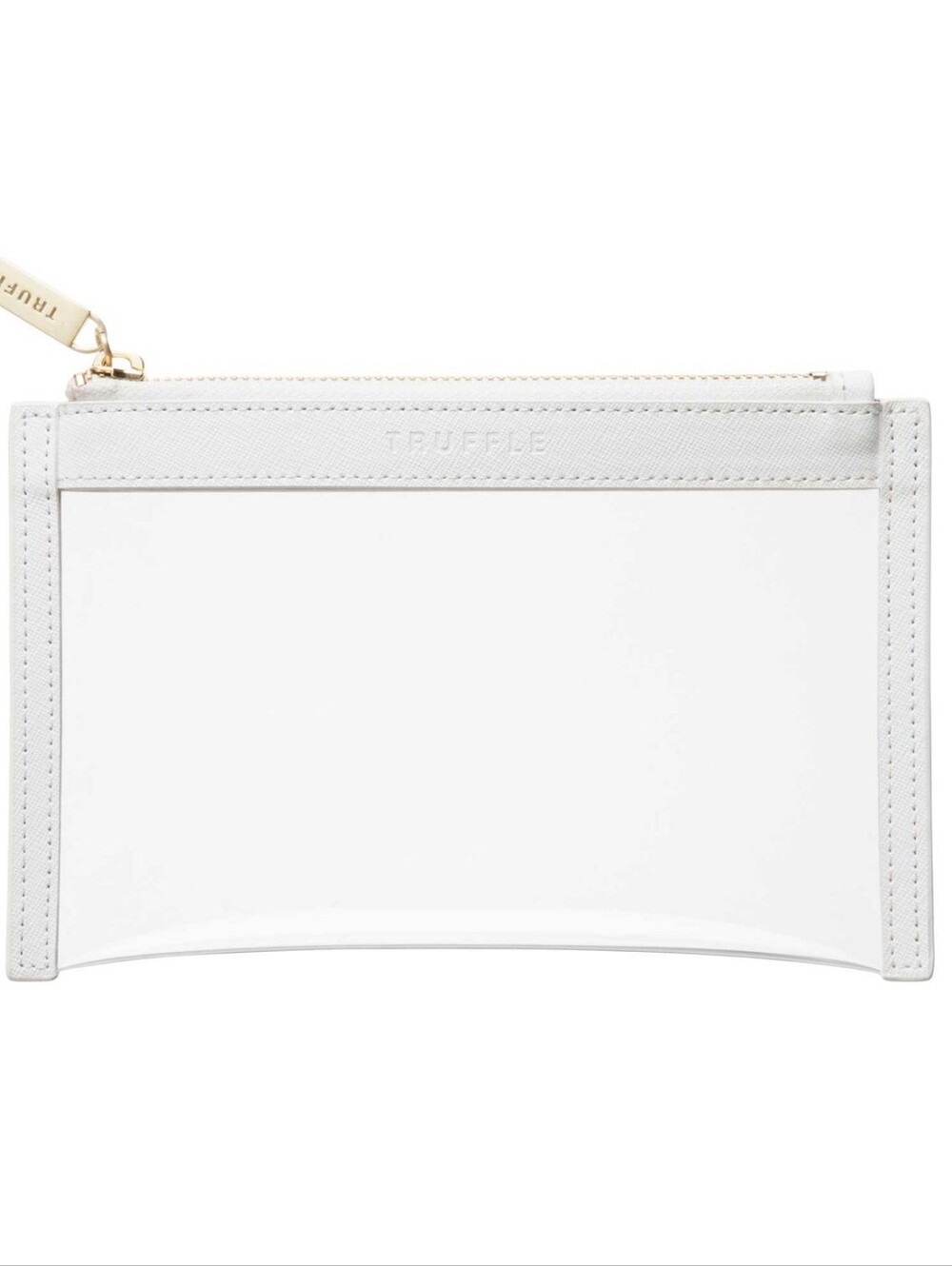 TRUFFLE Mini Clarity Clutch - White & Pink